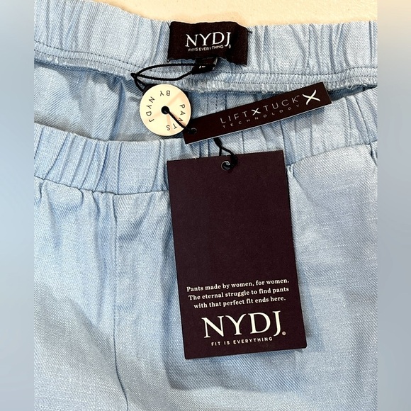 NYDJ Linen Pull On Short, Women’s, Light Blue, Size 10, NWT - Picture 6 of 10